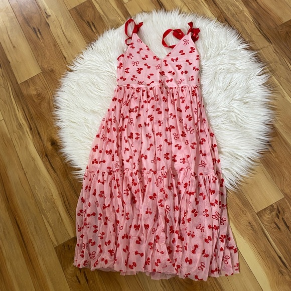 BOWS BEFORE BROS SHEER MIDAXI DRESS - Picture 2 of 4